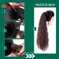 22 inch Syntheitc Warp Around Clip In Hairpiece